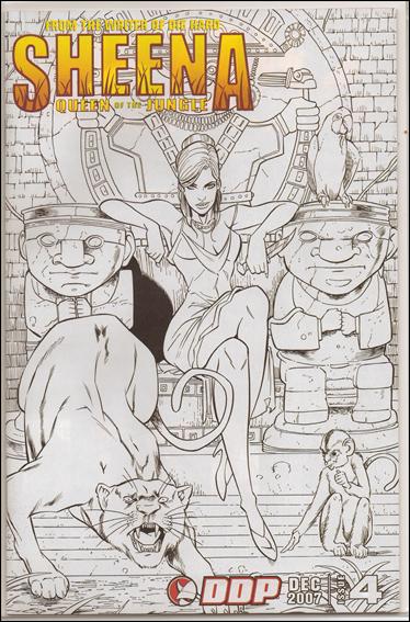 Sheena, Queen of the Jungle (2007) issue 4-D Tim Seeley Sketch Cover