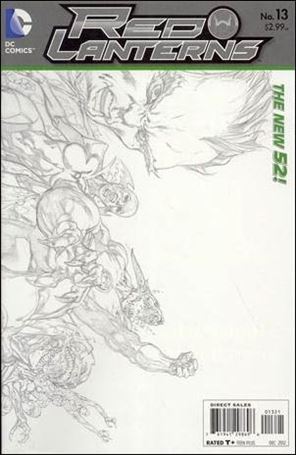 Red Lanterns issue 13-B 1:25 Wraparound Sketch Cover