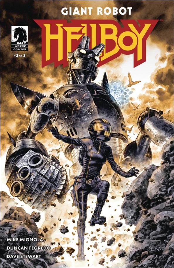 Giant Robot Hellboy issue 3 Duncan Fegredo Cover