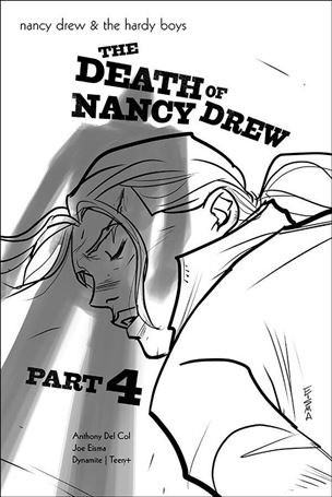 Nancy Drew & the Hardy Boys: The Death of Nancy Drew issue 4-B 1:10 Black & White Cover