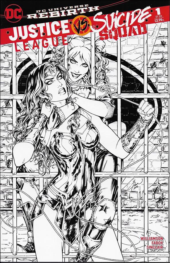 Justice League Vs Suicide Squad issue 1-TT Dawn McTeigue Most Good Hobby B&W Cover