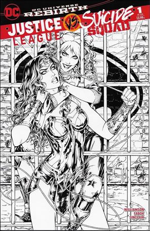 Justice League Vs Suicide Squad issue 1-TT Dawn McTeigue Most Good Hobby B&W Cover