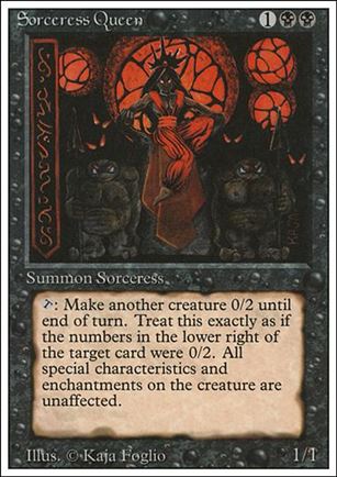Magic the Gathering: Revised (Base Set) card 131 Sorceress Queen