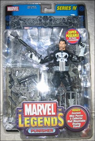 Marvel Legends (Series 4) figure 5-C Punisher (Grey Belt & Pockets -Silver Foil Poster)