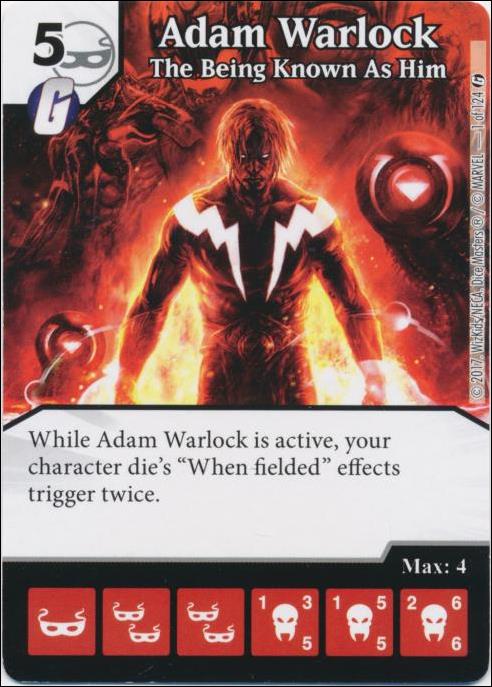 Marvel Dice Masters Guardians of the Galaxy  card 1 Adam Warlock: The Being Known as Him