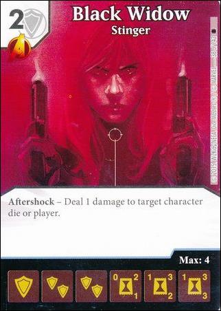 Marvel Dice Masters Amazing Spider-Man card 38-B Black Widow: Stinger (Alternate Art)