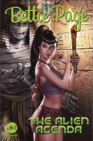 Bettie Page: The Alien Agenda issue 2-B Josh Burns Cover