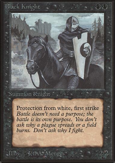 Magic the Gathering: Limited Edition Beta (Base Set) card 95 Black Knight