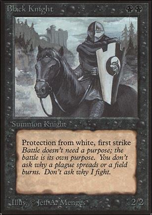 Magic the Gathering: Limited Edition Beta (Base Set) card 95 Black Knight