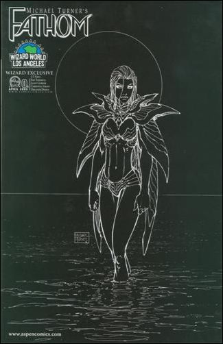 Michael Turner's Fathom (2005) issue 0-C WW Los Angeles VIP "Black" Sketch Cover 1/1000