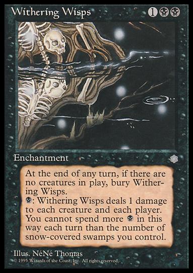 Magic the Gathering: Ice Age (Base Set) card 168 Withering Wisps