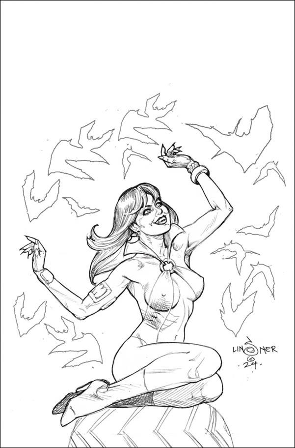 Vampirella: Dark Reflections issue 5-K Joseph Michael Linsner B&W 1:20 Virgin Cover