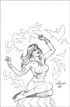 Vampirella: Dark Reflections issue 5-K Joseph Michael Linsner B&W 1:20 Virgin Cover
