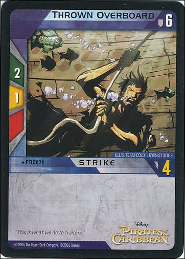 Pirates of the Caribbean - Dead Man's Chest (Base Set) card PDC078 Thrown Overboard