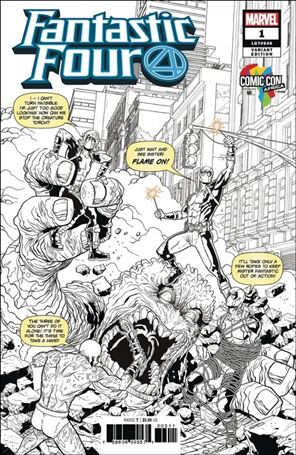 Fantastic Four (2018) issue 1-XA Will Sliney Comic Con Africa Black and White Cover