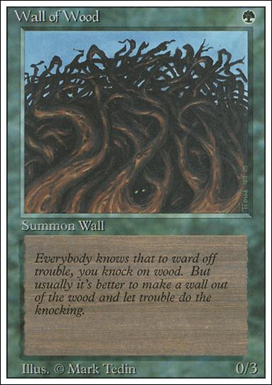 Magic the Gathering: Revised (Base Set) card 226 Wall of Wood