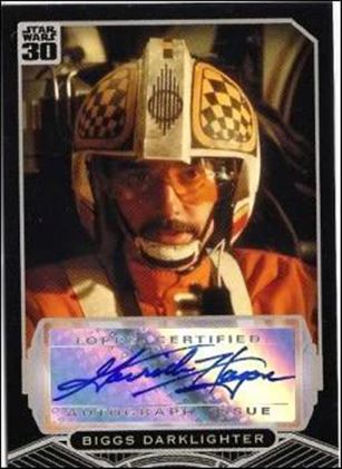 Star Wars 30th Anniversary (Autograph Subset) card nn6 Garrick Hagon-Biggs Darklighter 1/1000 (1:492 pks)