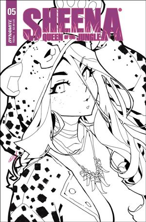 Sheena: Queen of the Jungle (2021) issue 5-N Rose Besch 1:20 Black & White Cover