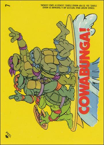Teenage Mutant Ninja Turtles: Series 1 (Sticker Subset) card 7 Cowabunga!