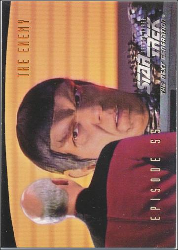 Star Trek: The Next Generation - The Episode Collection Season Three (Base Set) card 250 The Enemy, Episode 55A