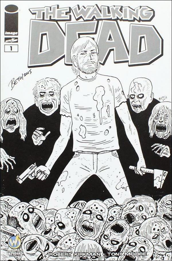 Walking Dead (2003) issue 1-KM Gilbert Hernandez Wizard World Vegas B&W Cover