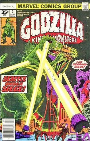 Godzilla (1977) issue 2-B 35 Cent Price Cover