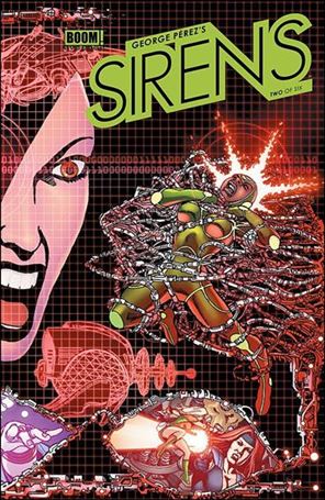 George Perez's Sirens issue 2 Standard Wraparound Cover