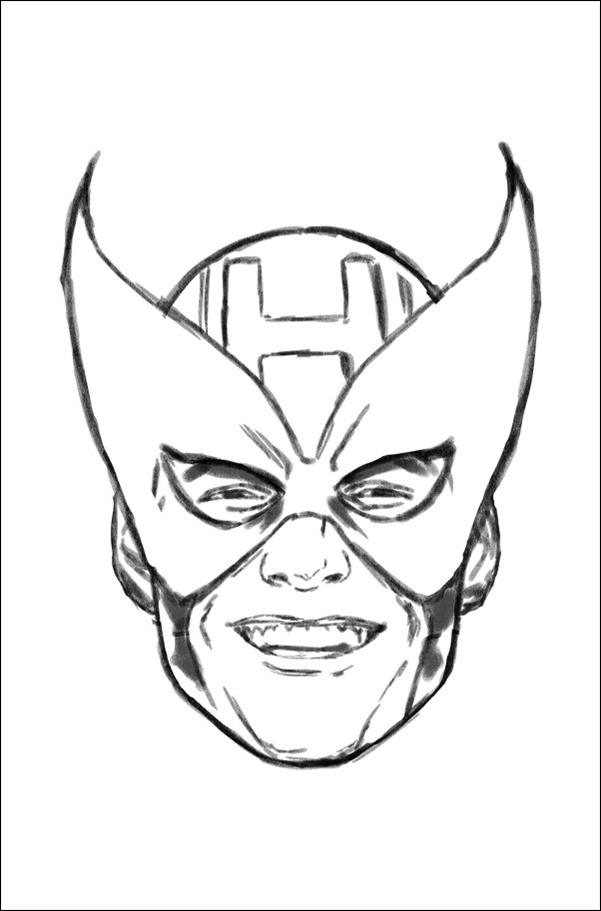 Black Widow & Hawkeye issue 1-F Mark Brooks 1:50 Headshot Sketch Virgin Cover