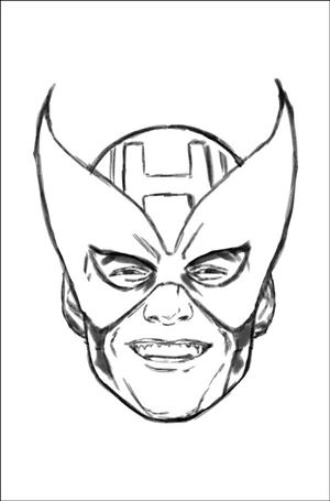 Black Widow & Hawkeye issue 1-F Mark Brooks 1:50 Headshot Sketch Virgin Cover