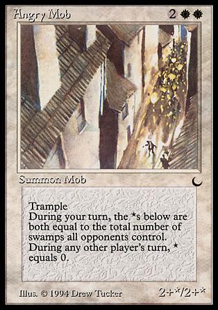 Magic the Gathering: The Dark (Base Set) card 1 Angry Mob