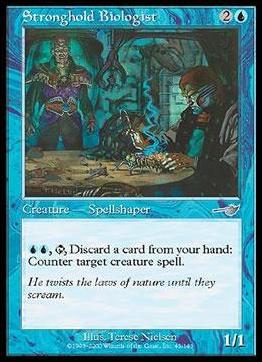 Magic the Gathering: Nemesis (Base Set) card 45 Stronghold Biologist