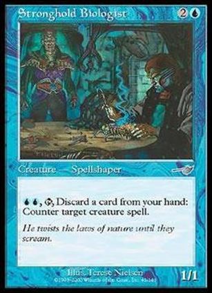 Magic the Gathering: Nemesis (Base Set) card 45 Stronghold Biologist