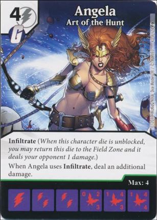 Marvel Dice Masters Guardians of the Galaxy  card 43 Angela: Art of the Hunt