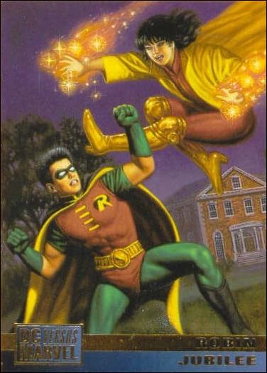 DC Versus Marvel / Marvel Versus DC (Base Set) card 64 Robin/Jubilee
