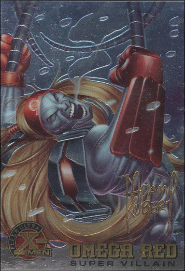 1996 Fleer Ultra X-Men All Chromium (Gold Signature Parallel Base Set) card 72 Omega Red