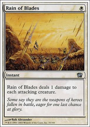 Magic the Gathering: 8th Edition (Base Set) card 35 Rain of Blades