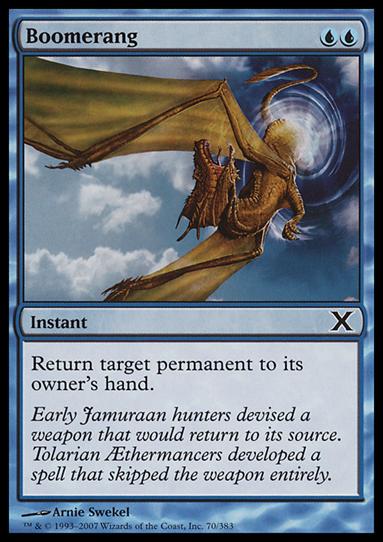 Magic the Gathering: 10th Edition (Base Set) card 70 Boomerang