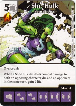 Marvel Dice Masters Civil War card 18 She-Hulk: Sensational