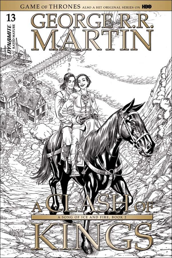 George R. R. Martin's a Clash of Kings (2017) issue 13-C Mike Miller 1:10 Black & White Cover