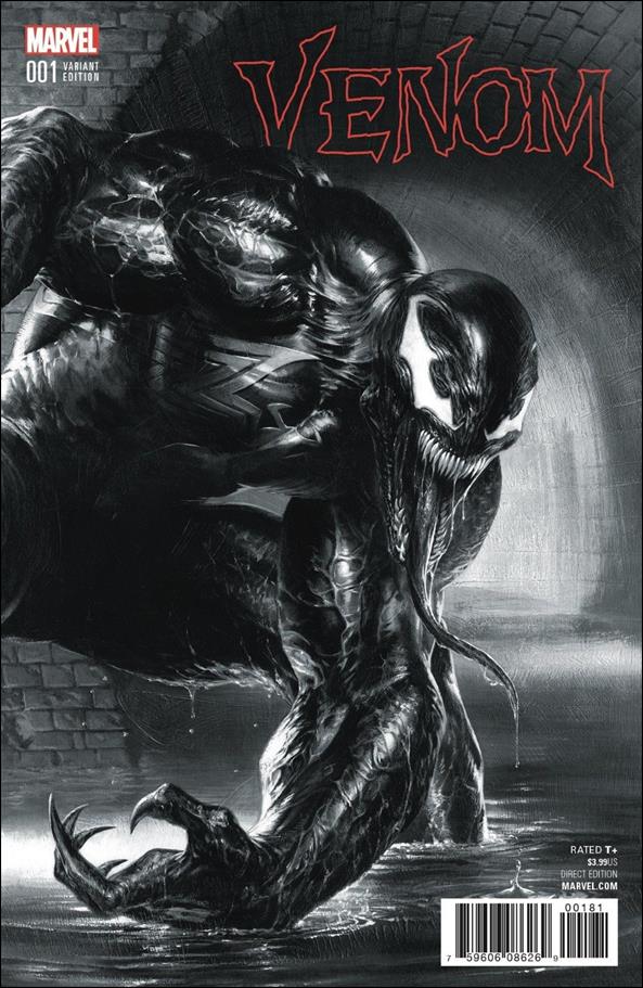 Venom (2017) issue 1-M Gabriele Dell'Otto Frankie's Comics B&W Cover