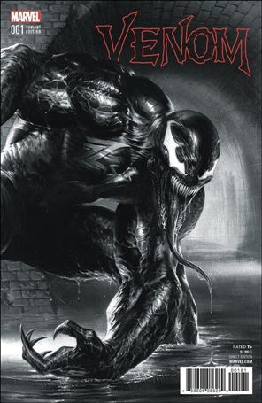 Venom (2017) issue 1-M Gabriele Dell'Otto Frankie's Comics B&W Cover
