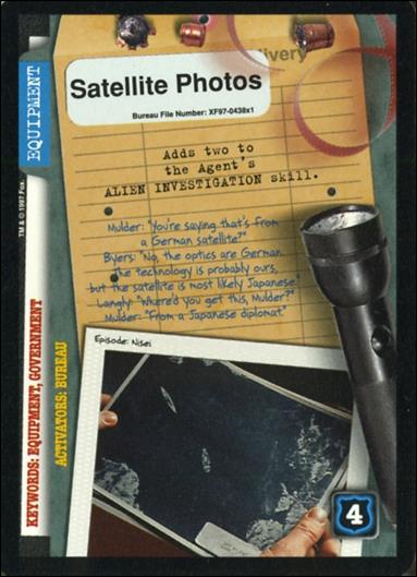 X-Files: 101361 (Base Set) card XF97-0438x1 Satellite Photos
