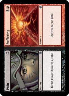 Magic the Gathering: Duel Decks: Ajani vs. Nicol Bolas card 72 Pain//Suffering