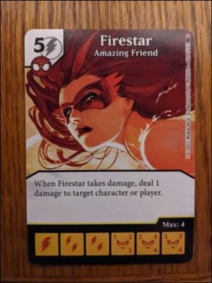 Marvel Dice Masters Amazing Spider-Man card 117 Firestar: Amazing Friend