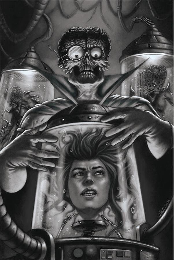 Mars Attacks Red Sonja issue 4-F Luca Strati 1:11 Black & White Virgin Cover