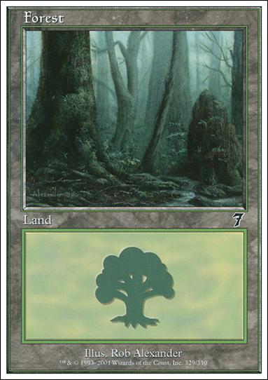 Magic the Gathering: 7th Edition (Base Set) card 329 Forest