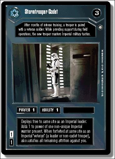 Star Wars: Official Tournament Sealed Deck (Base Set) card 2 Stormtrooper Cadet