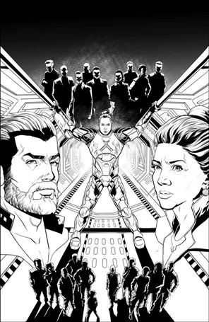 Expanse issue 4-D Will Sliney 1:25 Black & White Cover