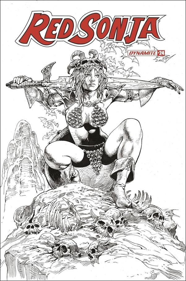 Red Sonja (2019) issue 24-I Roberto Castro 1:11 Black & White Cover