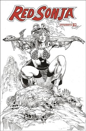 Red Sonja (2019) issue 24-I Roberto Castro 1:11 Black & White Cover